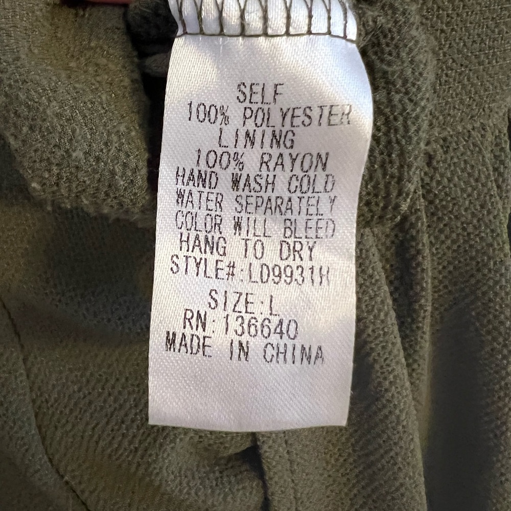 Olive Green Romper with Long Cape Skirt - Picture 8 of 8